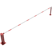 Manual barrier | with pneumatic spring | and fixed pole support | clear width: 6000 mm | with triangular lock and Euro profile cylinder lock at the main support